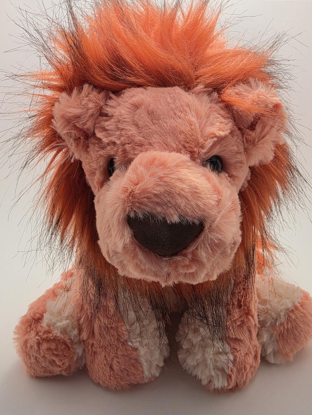 GUND Cozys Collection Lion Stuffed Animal Plush Red Orange Fur Plush RARE!